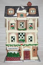Dickens Keepsake Grand Hotel Cafe Lounge Christmas Porcelain Lighted House  (S6) picture