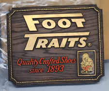 Vintage FOOT TRAITS Store Shoe Display Sign UNUSED picture