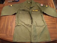 Vintage Us Army Og-107 Button Up Shirt Size 15 1/2 X 35 Green (24-1145) picture