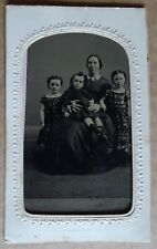 Tintype Photograph of the Powers Family (from Boston/New Hampshire area) tinted picture