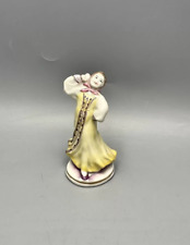 Vintage 1950s USSR Gzhel Hand Painted Gilded Porcelain Figurine Marked picture