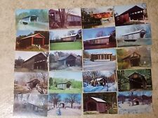 Vintage 20 Postcards Covered Bridge Butler Clermont Clinton Columbiana County OH picture