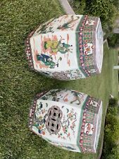 vintage chinese garden stools picture