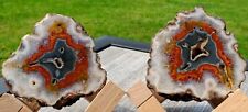 Hand Polished Agate Pair From Argentina, Beautiful Specimen Ready For Dispaly picture