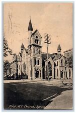 Springfield Illinois IL Postcard First Methodist Episcopal Church Exterior 1907 picture