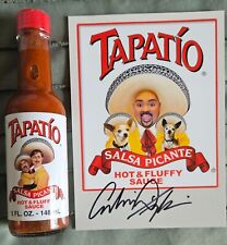 Gabriel Iglesias “Fluffy” Tapatio Sauce 5 Oz Bottle EXCLUSIVE Signed Cardstock picture