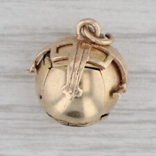 Antique Masonic Cross Orb Fob Charm 9ct Gold Silver Engraved Symbols Skull Stars picture