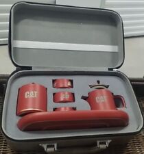 Cat/Caterpillar ( Construction) Brand Tea Set W/Zipped Carrying Case HTF/Unique picture