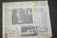 Jeffrey Dahmer 16th Life Sentence 1992 The Milwaukee Journal Serial Killer picture