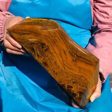 8.6LB Rare Natural Beautiful Yellow Tiger Crystal Mineral Specimen Heals 173 picture