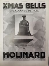 Molinard Xmas Bells Perfume 1930 L'illustration Mag Print Ad FRENCH Christmas picture