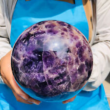 9.46LB Natural Dream Amethyst Quartz Crystal Sphere Ball Healing picture