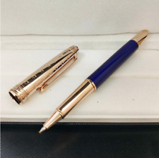 Luxury Metal 163 Prince Series Blue + Gold Color 0.7mm Rollerball Pen picture