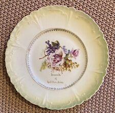 *VINTAGE* Souvenir Of Cadillac, Michigan Decorative Porcelain Plate Floral Fruit picture