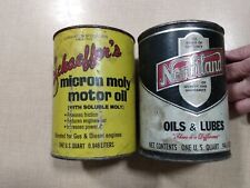 oil cans vintage Lot Of 2 Gas Station Oil Cans Advertising Oil Cans picture