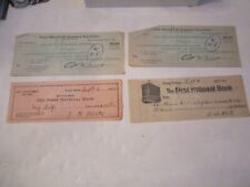 LOT OF 28 OLD CHECK STUBS FROM THE 1930'S - FIRST NATIONAL BANK & MORE - BN19 picture
