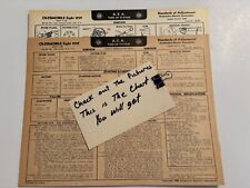 AEA Tune-Up Chart System 1939 Oldsmobile Eight Model L-39 picture