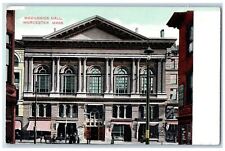 c1910's Mechanics Hall Building Street View Worcester Massachusetts MA Postcard picture
