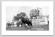 RPPC Salinas CA Rodeo c1935 Powhatan Cowboy Bronc Riding Action Photo Postcard picture