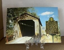 Postcard 60’s Chrome SHELBY CO., ILL THOMPSON MILL COVERED BRIDGE 13-87-01 picture