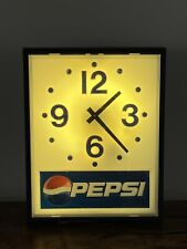 Vintage Pepsi Cola Lighted Wall Clock Impact Marketing PL1616 Electric WORKS picture