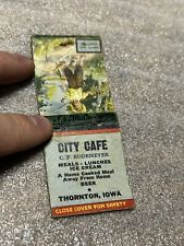 1950’s? Thornton Iowa Vintage Matchbook City Cafe Restaurant picture