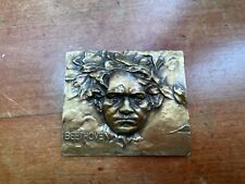 Lugwig Beethoven Bronze Plaque, c1920's, signed Franz Stiasny picture