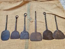 Lot of 6 Antique Vintage Cooking Tool Scraper Spoon Kitchen Spatula 19th Century picture
