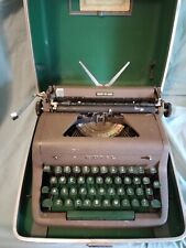 Antique 1954 Royal Quiet De Luxe Vintage Typewriter Gray And Green Keys And Case picture