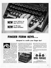 1948 Royal Portable Typewriter Vintage Print Ad Finger Form Keys Truly Modern  picture