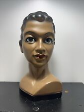 Vintage Polynesian Woman Head Bust 7 1/2