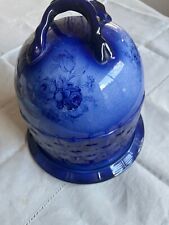 Antique / Vintage large Cheese Dome Cobult Blue Staffordshire England picture