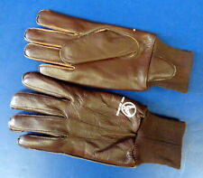 USAAF TYPE A-10 PILOT LEATHER FLYING GLOVES W/LABELS- SZ MEDIUM picture