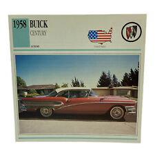 Cars of The World - Single Collector Card Edito-Service 1958 Buick Century picture