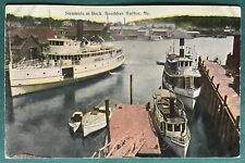 Boothbay Harbor Steamboats Postcard picture