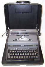 Vtg  Royal Quiet De Luxe Typewriter Manual Portable Black Keys + Case 1940s EXUC picture