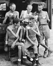 1945 AUSTRALIAN SOLDIERS After  Japanese Camp Liberation WW2 PHOTO  (211-K) picture
