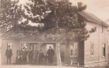 RPPC Postcard Family Outside House With Dogs c. 1900s picture