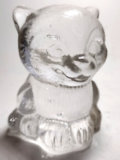 Vintage 1970s Goebel Glass Cat Figurine Collectible Art · Germany · 3.5