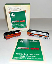 2005 Hallmark 1939 Hiawatha Locomotive /Tender Lionel Train Series Ornament MINI picture