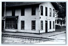 c1960's MILW New Albin Iowa IA Railroad Train Depot Station RPPC Photo Postcard picture