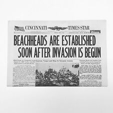 NEWSPAPER REPRINT-D-Day: Beachheads Are Established Soon After Invasion is Begun picture