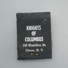 Knights of Columbus Olean NY Vintage Matchbook Cover Struck picture