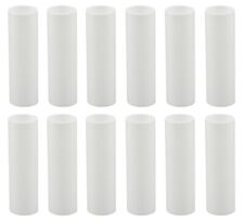 3 Inch White Plastic Candle Cover For Candelabra Base Lamp Sockets, 12 Pieces picture