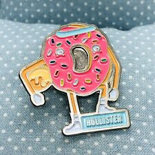 Hollister Department Store Anthropomorphic Doughnut Shaped Enamel Lapel Pin picture