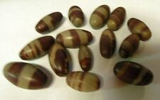 3 Shiva Lingam Stones Figet Worry Rock Spin Bean 1 inch   picture