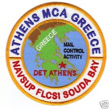 US NAVY BASE PATCH, ATHENS MCA GREECE, NAVSUP FLCSI SOUDA BAY, MAIL CONTROL    Y picture