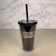 Rare In-N-Out Hamburgers 'No Delays' Cup Tumbler in Black and Silver picture
