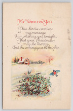 Postcard Merry Christmas Greeting 