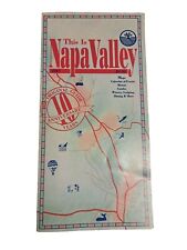 1980s Napa Valley Wines Guide Map California Winery Tours VTG Travel Brochure. B picture
